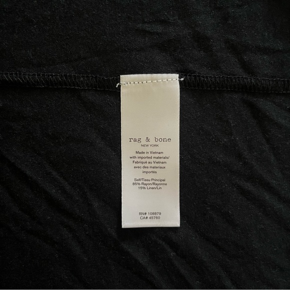 Rag & Bone Michal Linen Tee in Black - Picture 11 of 12